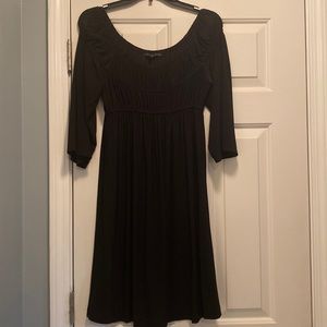 Little black three quarter sleeve dress.